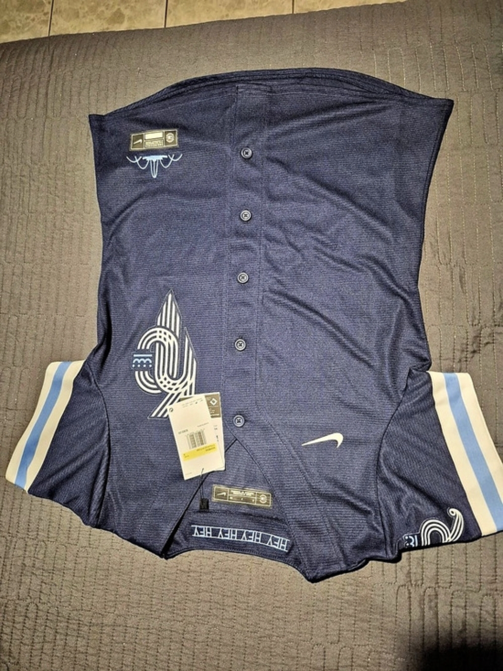 Nike Benintendi 16 Baseball Jersey Blue & Gold Size Small NWT
